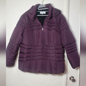 Calvin Klein Women's Purple Puffer Jacket